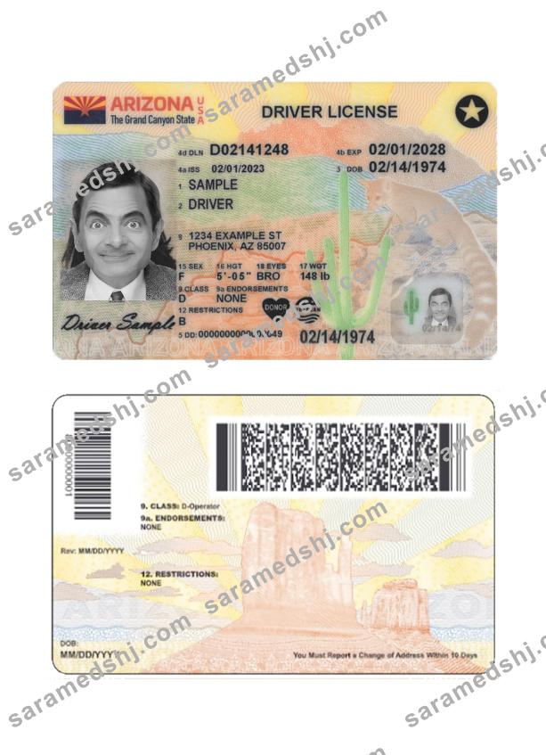 USA Arizona driving license 2023-present